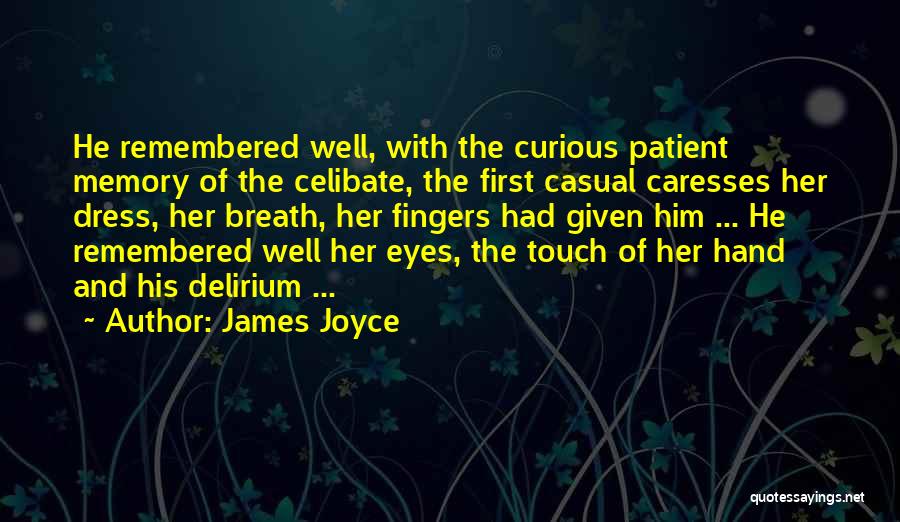 James Joyce Quotes: He Remembered Well, With The Curious Patient Memory Of The Celibate, The First Casual Caresses Her Dress, Her Breath, Her