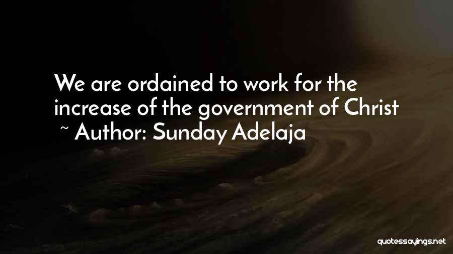 Sunday Adelaja Quotes: We Are Ordained To Work For The Increase Of The Government Of Christ