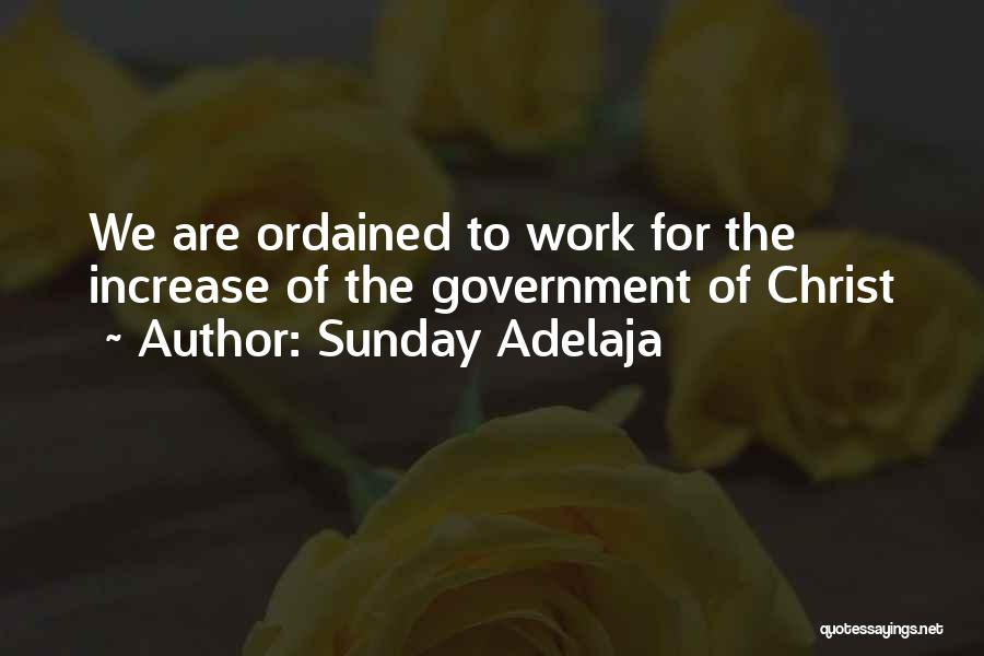 Sunday Adelaja Quotes: We Are Ordained To Work For The Increase Of The Government Of Christ