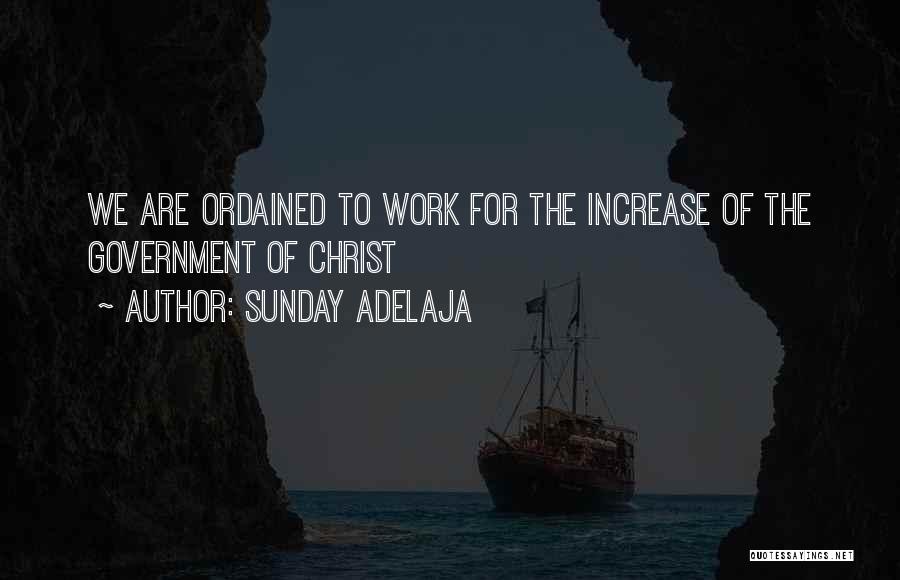 Sunday Adelaja Quotes: We Are Ordained To Work For The Increase Of The Government Of Christ