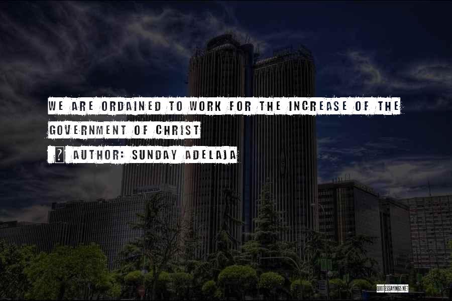 Sunday Adelaja Quotes: We Are Ordained To Work For The Increase Of The Government Of Christ