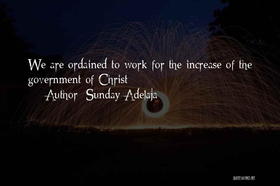 Sunday Adelaja Quotes: We Are Ordained To Work For The Increase Of The Government Of Christ