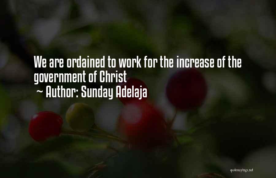 Sunday Adelaja Quotes: We Are Ordained To Work For The Increase Of The Government Of Christ