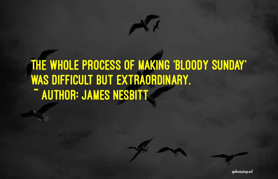James Nesbitt Quotes: The Whole Process Of Making 'bloody Sunday' Was Difficult But Extraordinary.