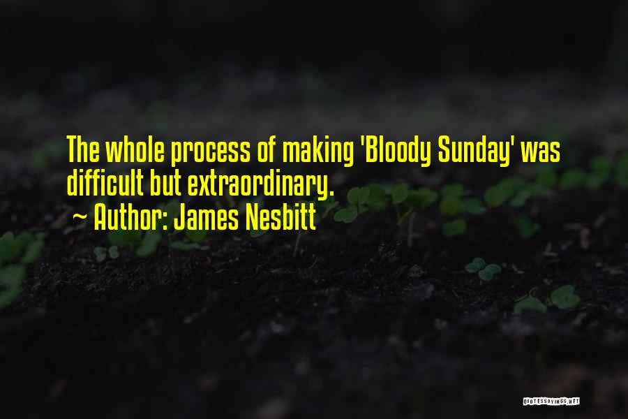 James Nesbitt Quotes: The Whole Process Of Making 'bloody Sunday' Was Difficult But Extraordinary.