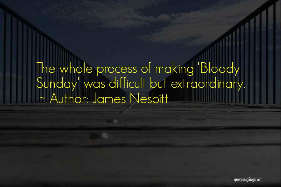 James Nesbitt Quotes: The Whole Process Of Making 'bloody Sunday' Was Difficult But Extraordinary.