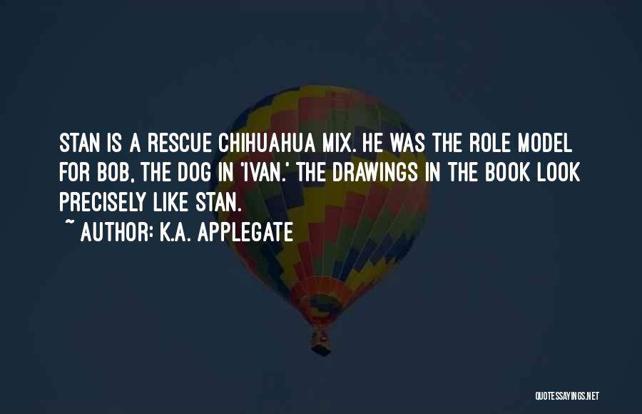 K.A. Applegate Quotes: Stan Is A Rescue Chihuahua Mix. He Was The Role Model For Bob, The Dog In 'ivan.' The Drawings In