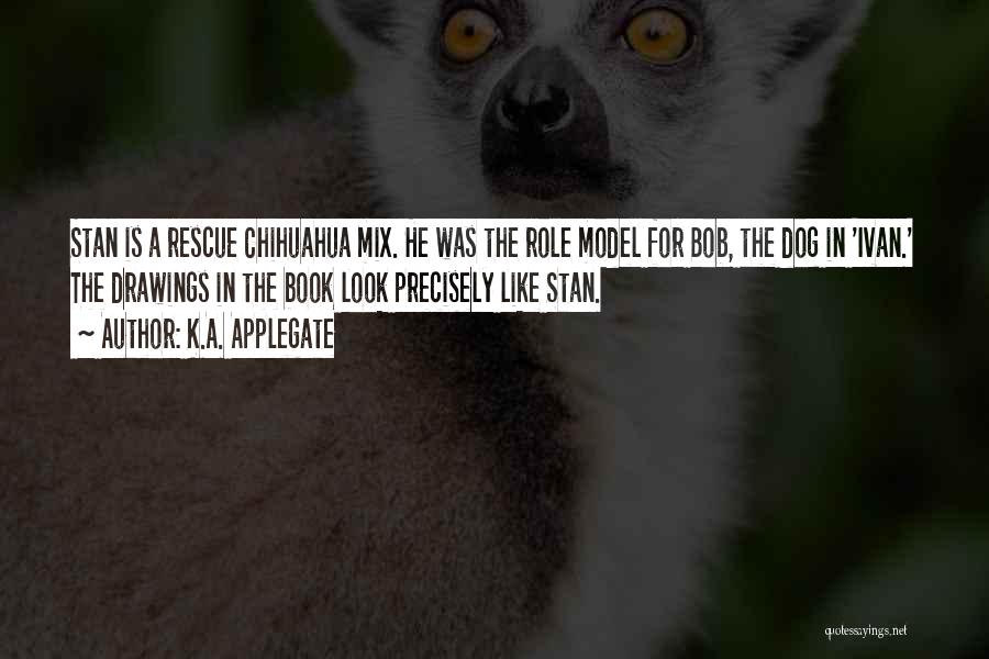 K.A. Applegate Quotes: Stan Is A Rescue Chihuahua Mix. He Was The Role Model For Bob, The Dog In 'ivan.' The Drawings In