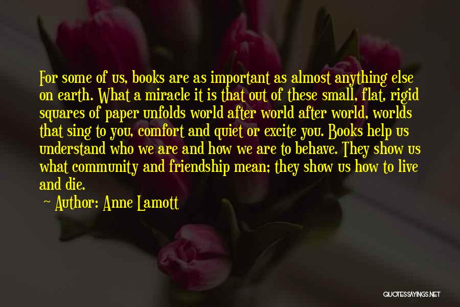 Anne Lamott Quotes: For Some Of Us, Books Are As Important As Almost Anything Else On Earth. What A Miracle It Is That