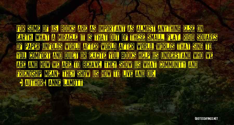 Anne Lamott Quotes: For Some Of Us, Books Are As Important As Almost Anything Else On Earth. What A Miracle It Is That