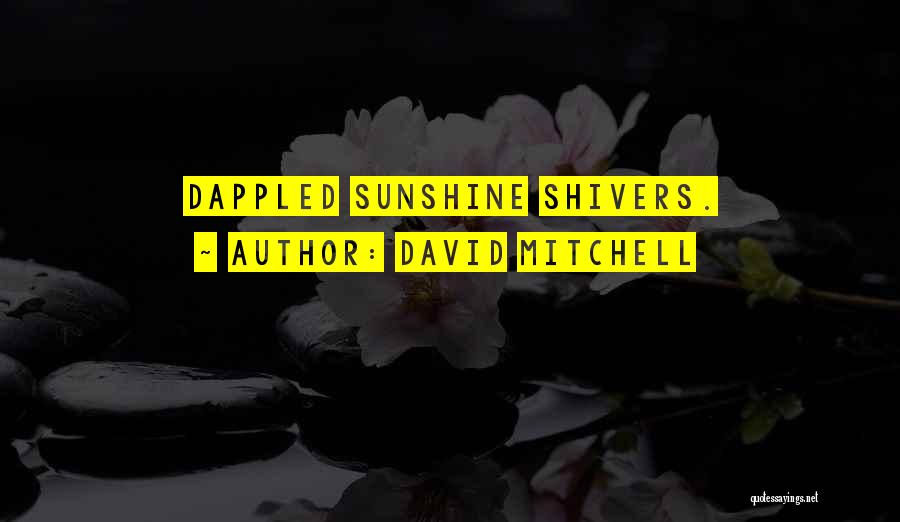 David Mitchell Quotes: Dappled Sunshine Shivers.