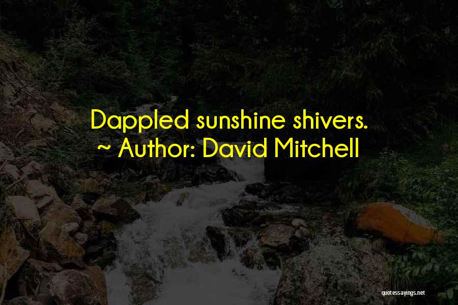 David Mitchell Quotes: Dappled Sunshine Shivers.