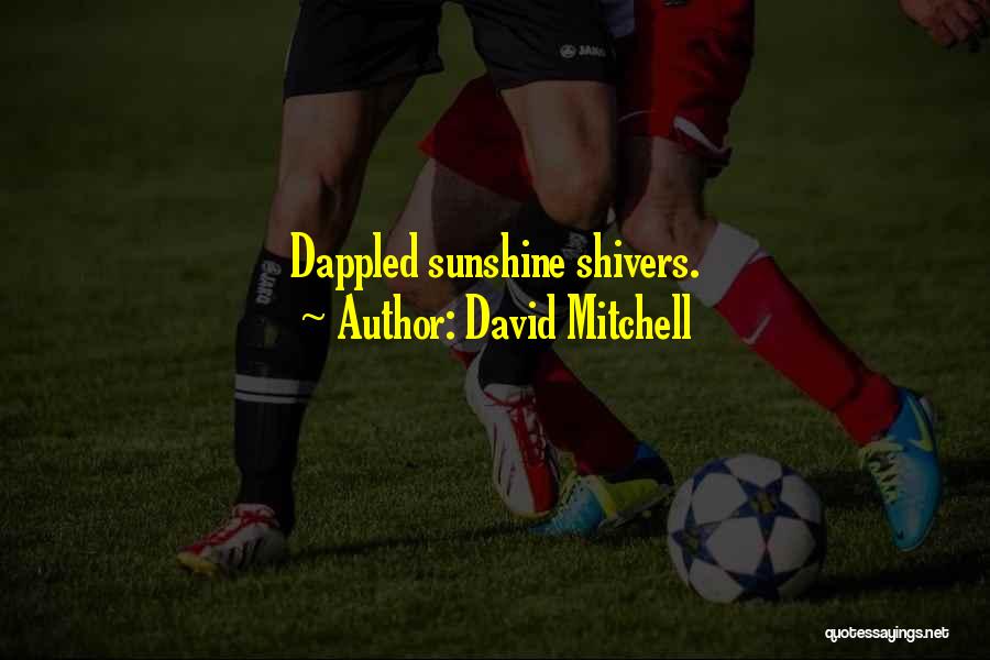 David Mitchell Quotes: Dappled Sunshine Shivers.