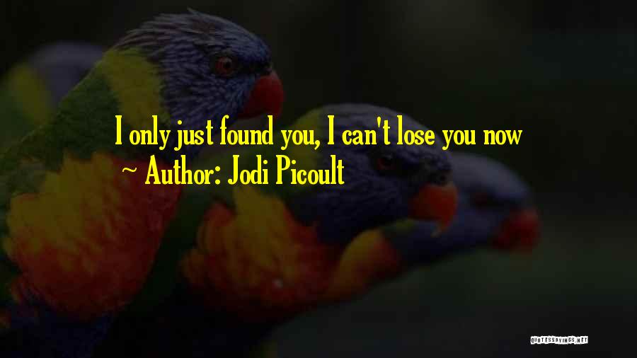 Jodi Picoult Quotes: I Only Just Found You, I Can't Lose You Now