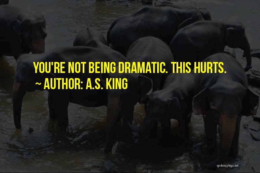 A.S. King Quotes: You're Not Being Dramatic. This Hurts.