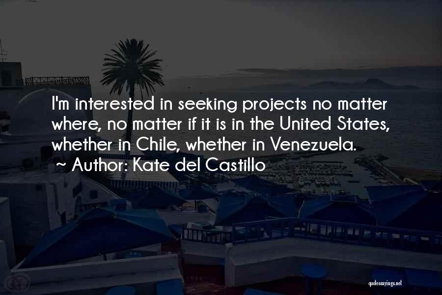 Kate Del Castillo Quotes: I'm Interested In Seeking Projects No Matter Where, No Matter If It Is In The United States, Whether In Chile,