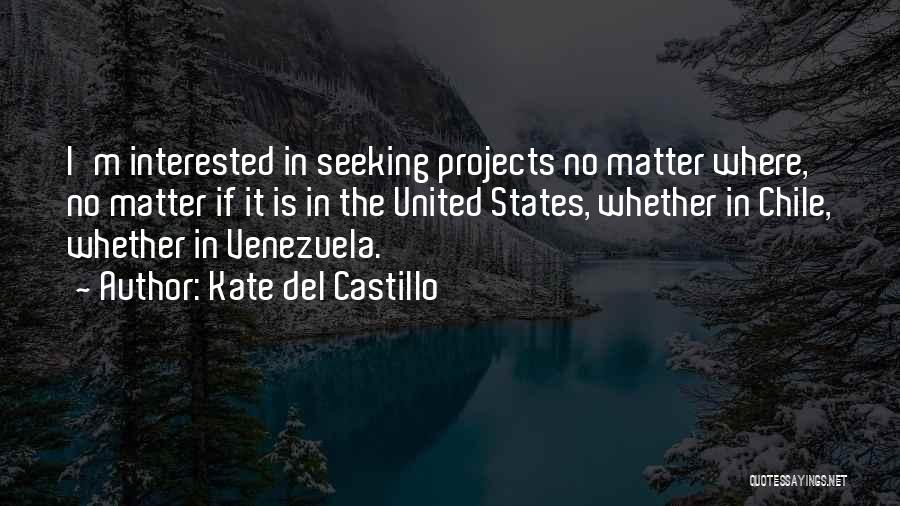 Kate Del Castillo Quotes: I'm Interested In Seeking Projects No Matter Where, No Matter If It Is In The United States, Whether In Chile,