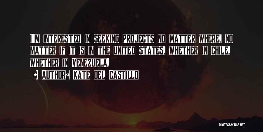 Kate Del Castillo Quotes: I'm Interested In Seeking Projects No Matter Where, No Matter If It Is In The United States, Whether In Chile,