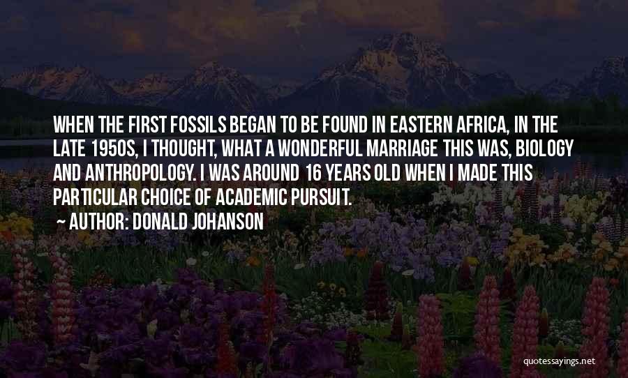 Donald Johanson Quotes: When The First Fossils Began To Be Found In Eastern Africa, In The Late 1950s, I Thought, What A Wonderful