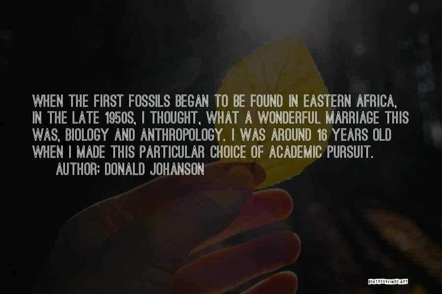 Donald Johanson Quotes: When The First Fossils Began To Be Found In Eastern Africa, In The Late 1950s, I Thought, What A Wonderful