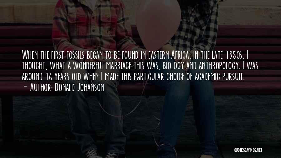 Donald Johanson Quotes: When The First Fossils Began To Be Found In Eastern Africa, In The Late 1950s, I Thought, What A Wonderful