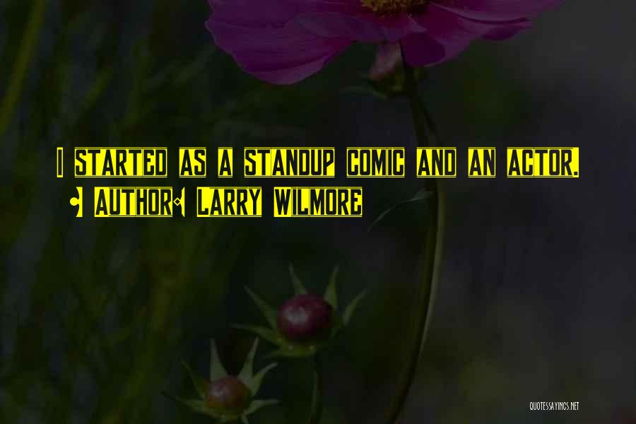 Larry Wilmore Quotes: I Started As A Standup Comic And An Actor.
