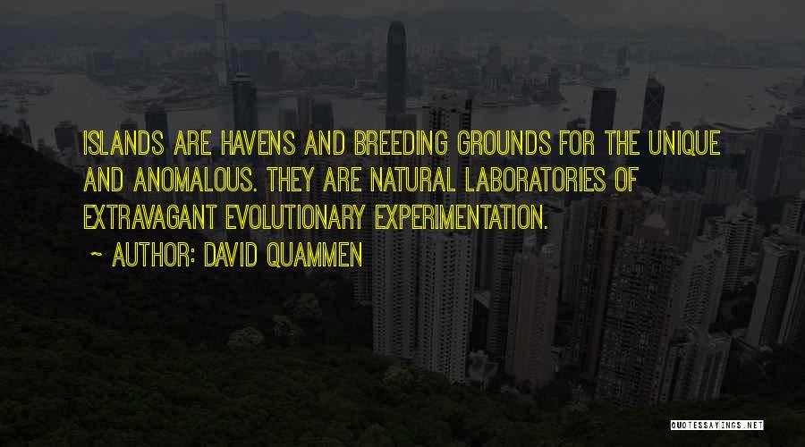 David Quammen Quotes: Islands Are Havens And Breeding Grounds For The Unique And Anomalous. They Are Natural Laboratories Of Extravagant Evolutionary Experimentation.