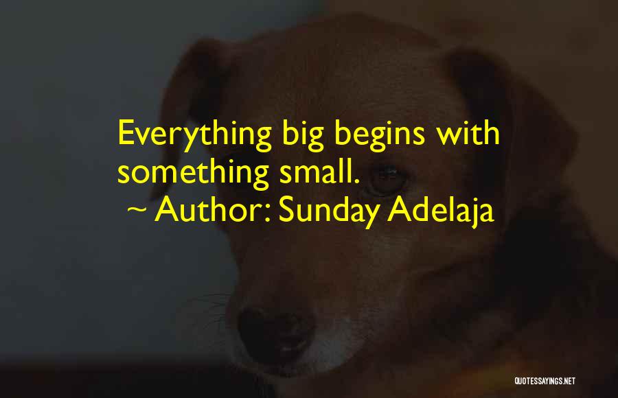 Sunday Adelaja Quotes: Everything Big Begins With Something Small.