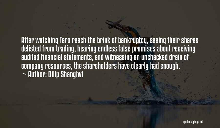 Dilip Shanghvi Quotes: After Watching Taro Reach The Brink Of Bankruptcy, Seeing Their Shares Delisted From Trading, Hearing Endless False Promises About Receiving