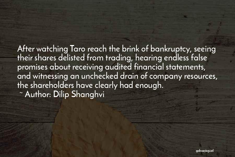 Dilip Shanghvi Quotes: After Watching Taro Reach The Brink Of Bankruptcy, Seeing Their Shares Delisted From Trading, Hearing Endless False Promises About Receiving