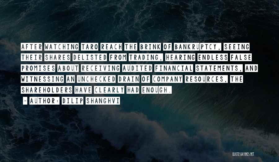 Dilip Shanghvi Quotes: After Watching Taro Reach The Brink Of Bankruptcy, Seeing Their Shares Delisted From Trading, Hearing Endless False Promises About Receiving