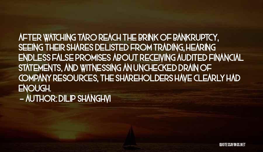 Dilip Shanghvi Quotes: After Watching Taro Reach The Brink Of Bankruptcy, Seeing Their Shares Delisted From Trading, Hearing Endless False Promises About Receiving