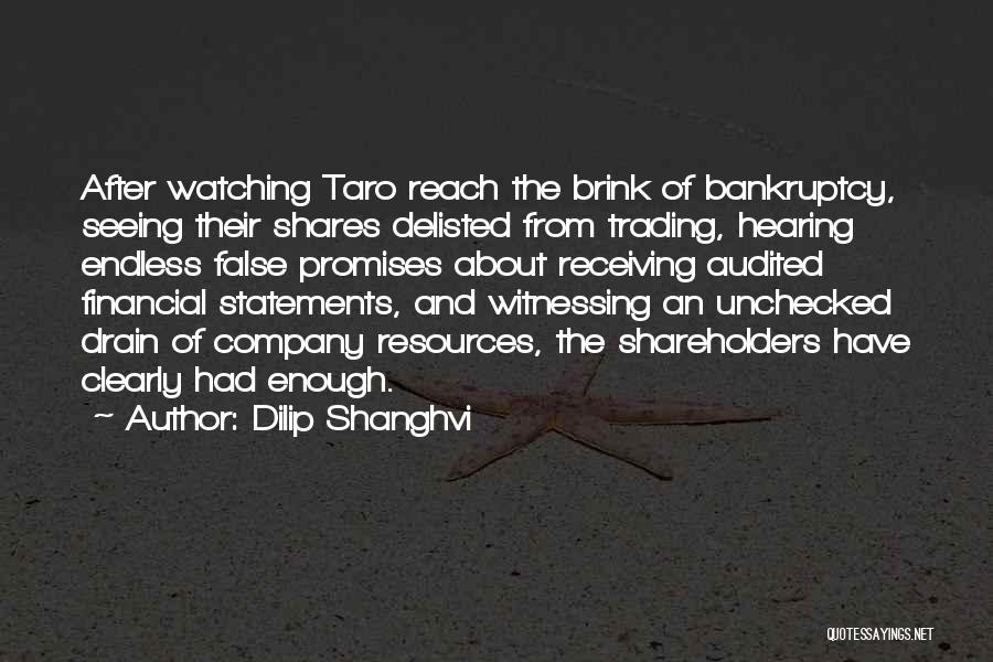 Dilip Shanghvi Quotes: After Watching Taro Reach The Brink Of Bankruptcy, Seeing Their Shares Delisted From Trading, Hearing Endless False Promises About Receiving