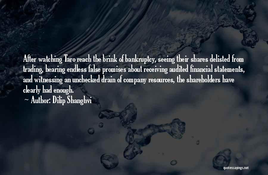 Dilip Shanghvi Quotes: After Watching Taro Reach The Brink Of Bankruptcy, Seeing Their Shares Delisted From Trading, Hearing Endless False Promises About Receiving