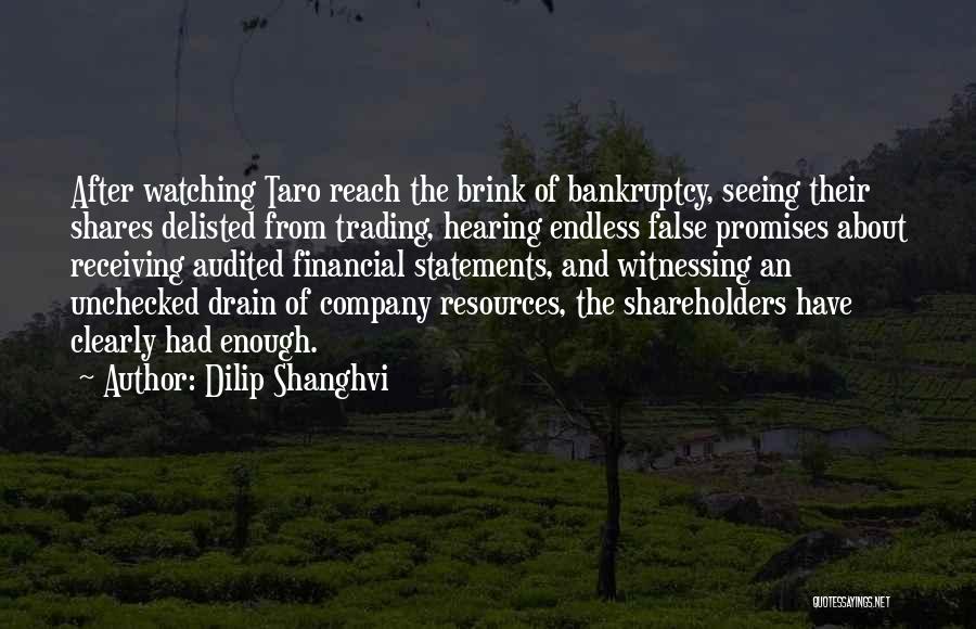 Dilip Shanghvi Quotes: After Watching Taro Reach The Brink Of Bankruptcy, Seeing Their Shares Delisted From Trading, Hearing Endless False Promises About Receiving