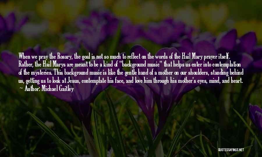 Michael Gaitley Quotes: When We Pray The Rosary, The Goal Is Not So Much To Reflect On The Words Of The Hail Mary