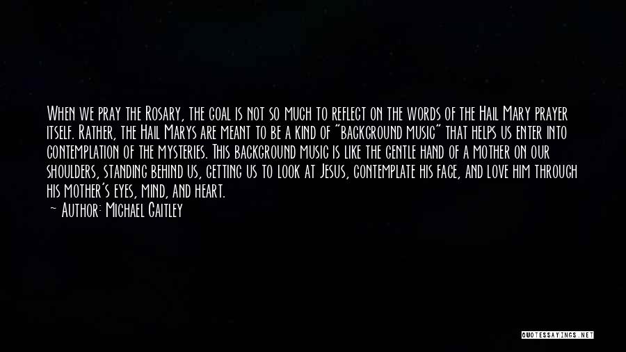 Michael Gaitley Quotes: When We Pray The Rosary, The Goal Is Not So Much To Reflect On The Words Of The Hail Mary