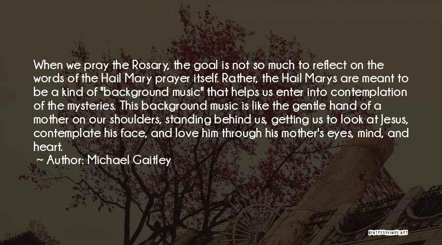 Michael Gaitley Quotes: When We Pray The Rosary, The Goal Is Not So Much To Reflect On The Words Of The Hail Mary
