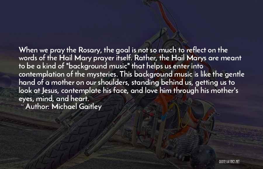 Michael Gaitley Quotes: When We Pray The Rosary, The Goal Is Not So Much To Reflect On The Words Of The Hail Mary