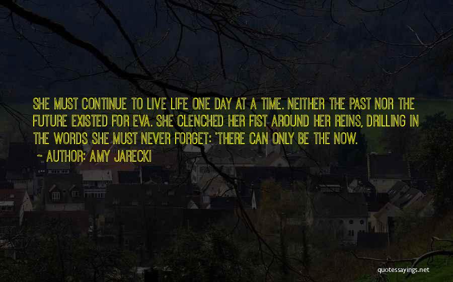 Amy Jarecki Quotes: She Must Continue To Live Life One Day At A Time. Neither The Past Nor The Future Existed For Eva.