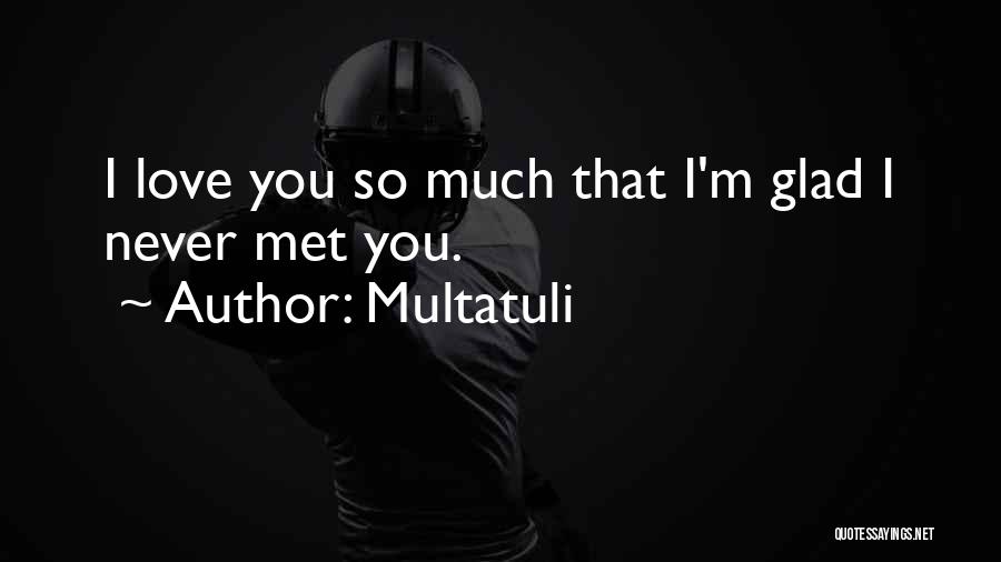 Multatuli Quotes: I Love You So Much That I'm Glad I Never Met You.