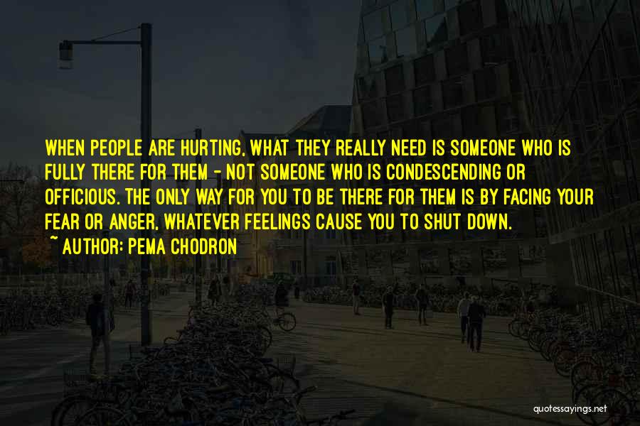 Pema Chodron Quotes: When People Are Hurting, What They Really Need Is Someone Who Is Fully There For Them - Not Someone Who