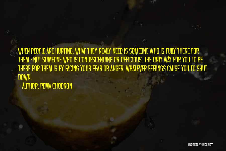 Pema Chodron Quotes: When People Are Hurting, What They Really Need Is Someone Who Is Fully There For Them - Not Someone Who