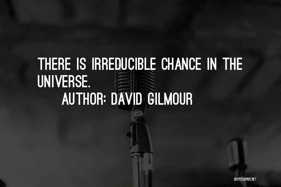 David Gilmour Quotes: There Is Irreducible Chance In The Universe.