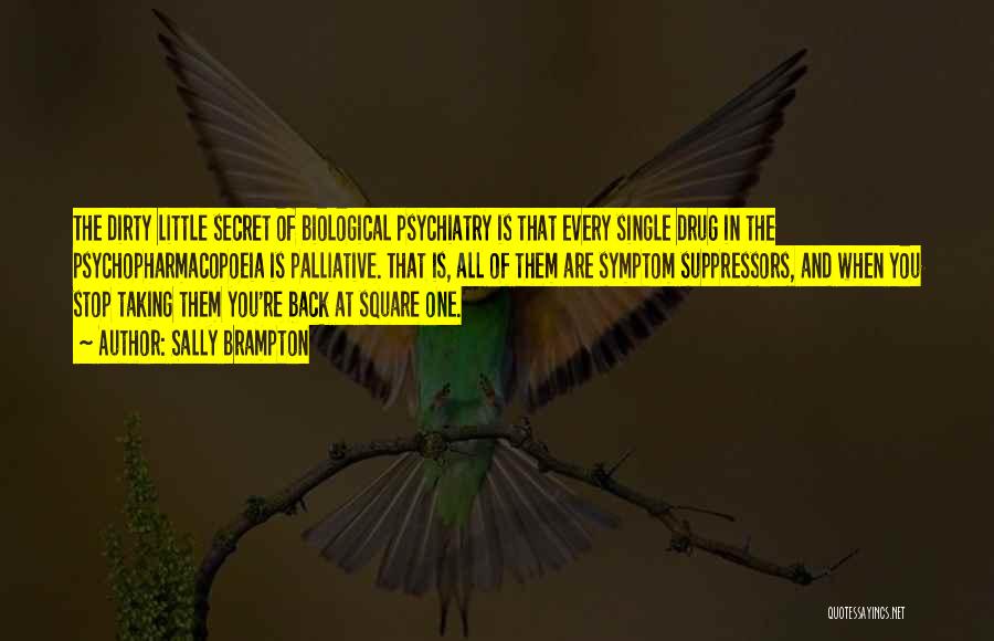 Sally Brampton Quotes: The Dirty Little Secret Of Biological Psychiatry Is That Every Single Drug In The Psychopharmacopoeia Is Palliative. That Is, All