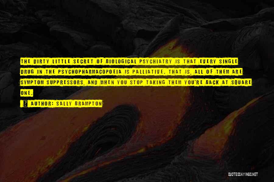 Sally Brampton Quotes: The Dirty Little Secret Of Biological Psychiatry Is That Every Single Drug In The Psychopharmacopoeia Is Palliative. That Is, All