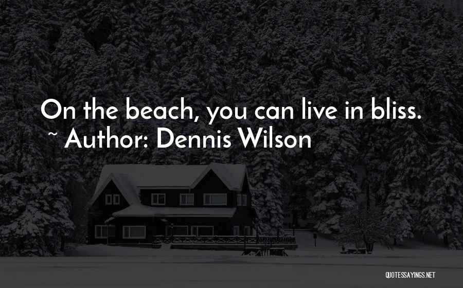 Dennis Wilson Quotes: On The Beach, You Can Live In Bliss.