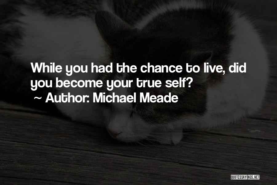 Michael Meade Quotes: While You Had The Chance To Live, Did You Become Your True Self?