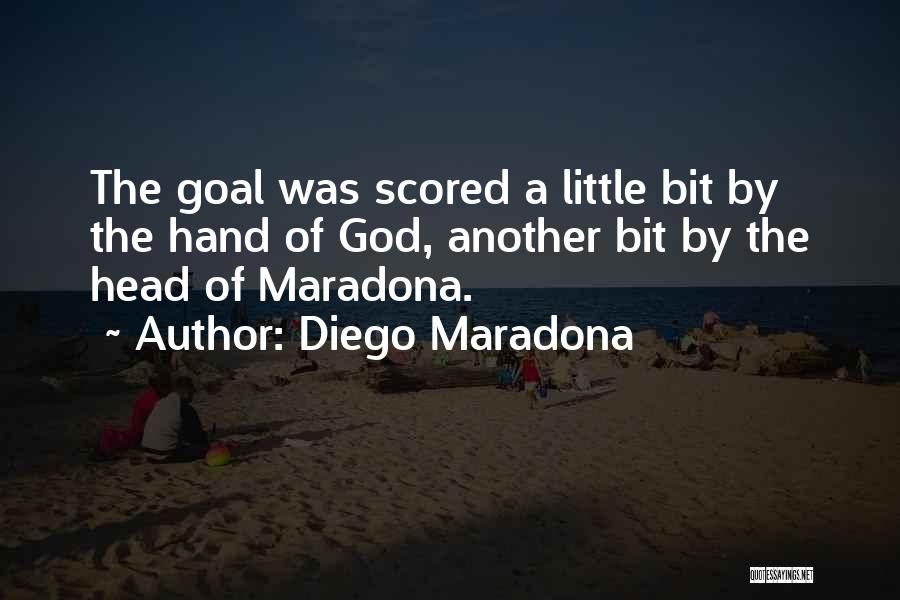 Diego Maradona Quotes: The Goal Was Scored A Little Bit By The Hand Of God, Another Bit By The Head Of Maradona.