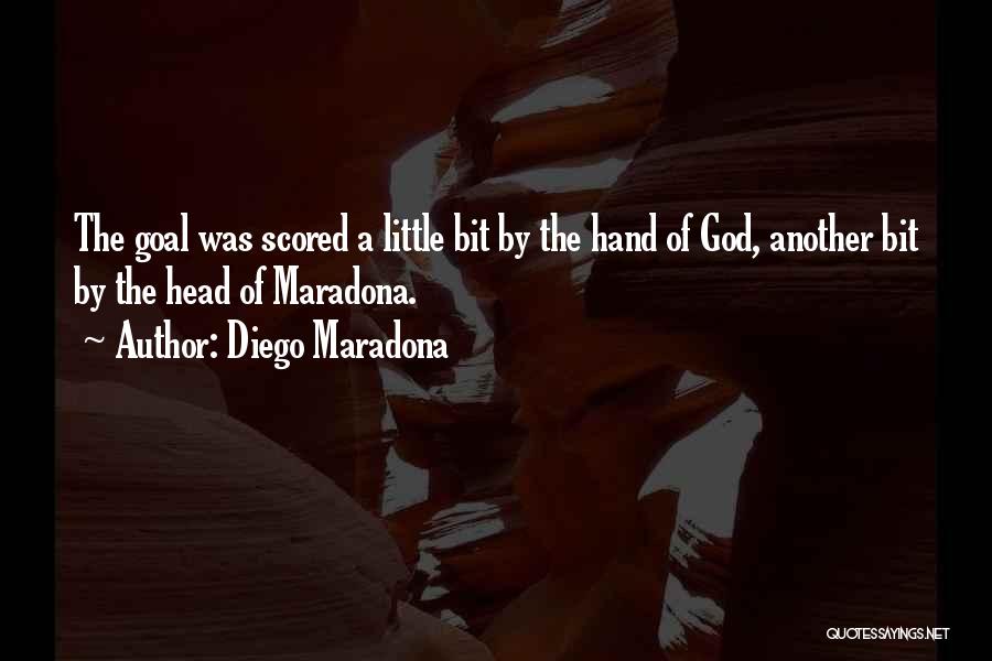 Diego Maradona Quotes: The Goal Was Scored A Little Bit By The Hand Of God, Another Bit By The Head Of Maradona.